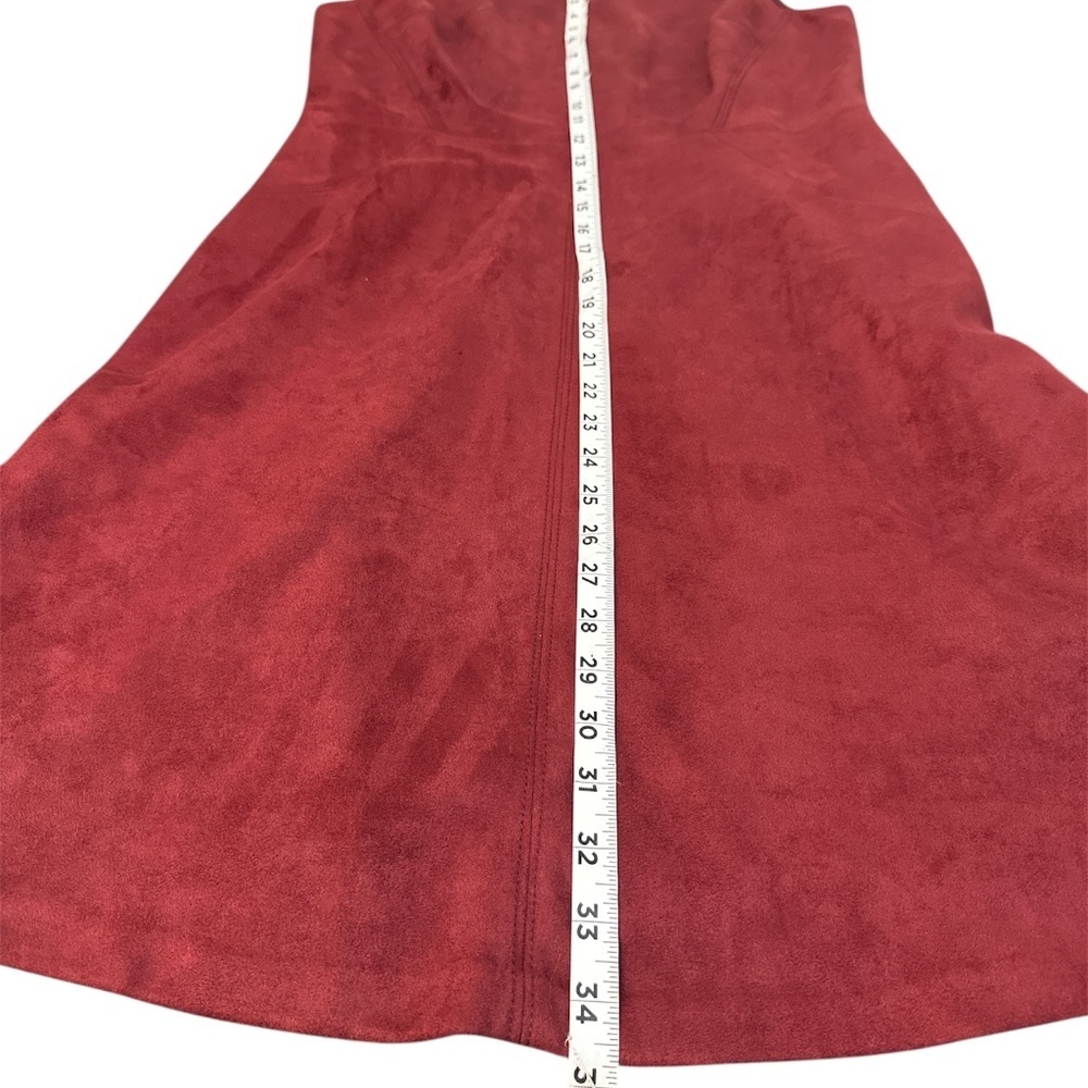 Chico's faux suede sleeveless sheath dress, deep garnet Red, Sz 0 Or S /4 - Picture 10 of 10